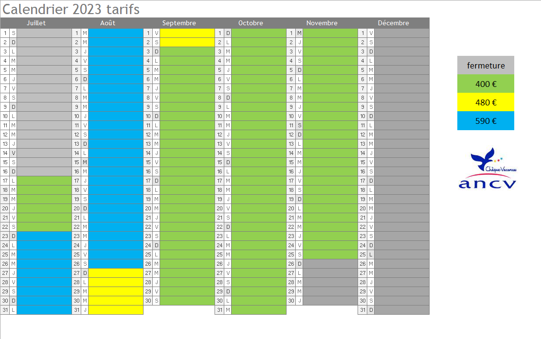 tarifs